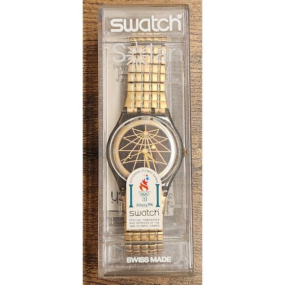 Swatch watch SUNSCREEN SRM101 1995 Solar new old stock with case and paperwork - Picture 10 of 12